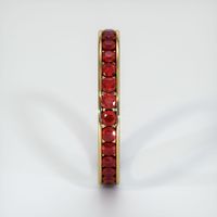 18K Yellow Gold Ruby Eternity Wedding Band Image