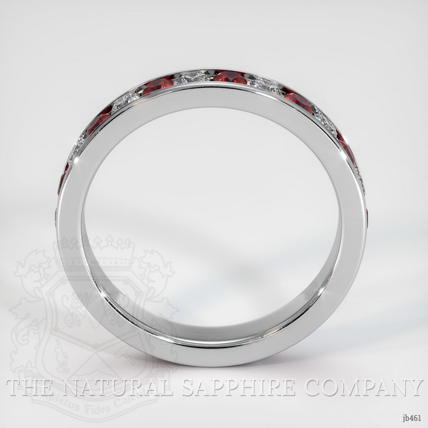 14K White Gold Ruby and Diamond Eternity Wedding Band