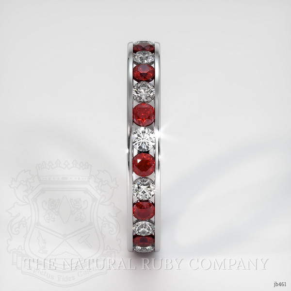 18K White Gold Ruby and Diamond Eternity Wedding Band