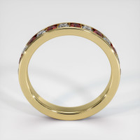 14K Yellow Gold Ruby and Diamond Eternity Wedding Band Image