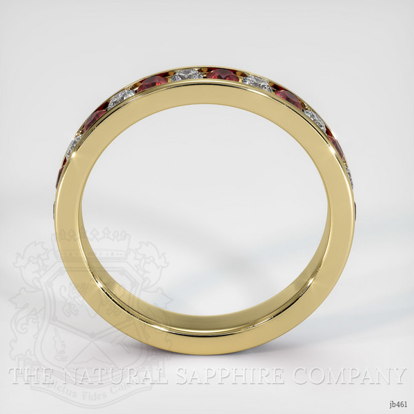 14K Yellow Gold Ruby and Diamond Eternity Wedding Band