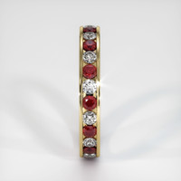 14K Yellow Gold Ruby and Diamond Eternity Wedding Band Image