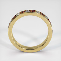 18K Yellow Gold Ruby and Diamond Eternity Wedding Band Image