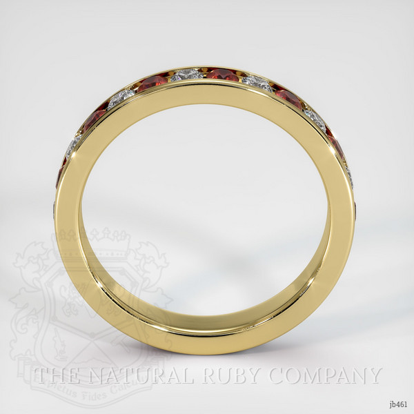 18K Yellow Gold Ruby and Diamond Eternity Wedding Band
