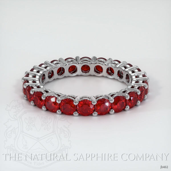 14K White Gold Ruby Eternity Wedding Band