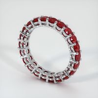 14K White Gold Ruby Eternity Wedding Band Image