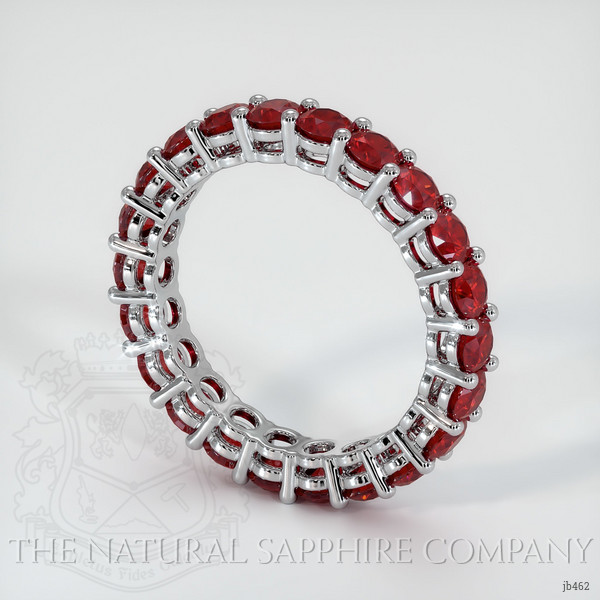 14K White Gold Ruby Eternity Wedding Band