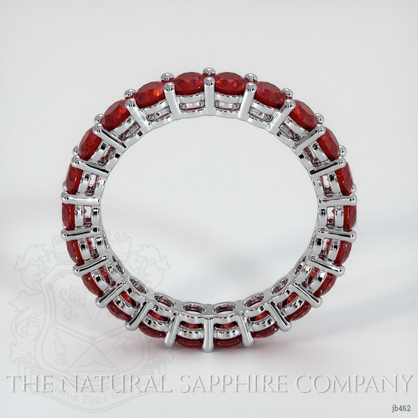 14K White Gold Ruby Eternity Wedding Band