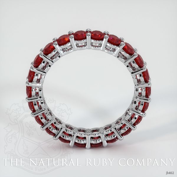 14K White Gold Ruby Eternity Wedding Band