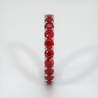 14K White Gold Ruby Eternity Wedding Band Image