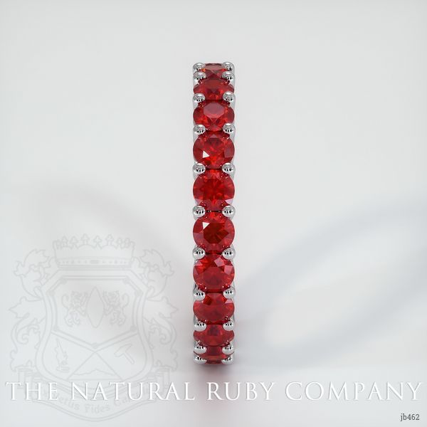 14K White Gold Ruby Eternity Wedding Band
