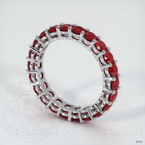 18K White Gold Ruby Eternity Wedding Band