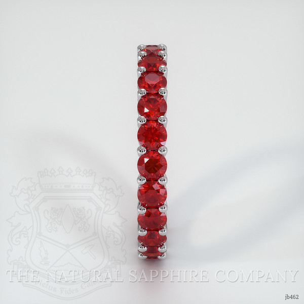 18K White Gold Ruby Eternity Wedding Band