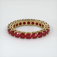 14K Yellow Gold Ruby Eternity Wedding Band Image
