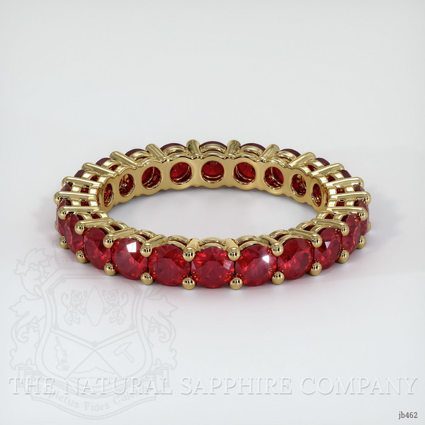 14K Yellow Gold Ruby Eternity Wedding Band