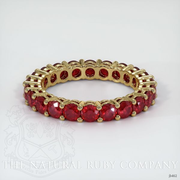 14K Yellow Gold Ruby Eternity Wedding Band