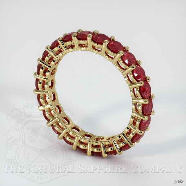 14K Yellow Gold Ruby Eternity Wedding Band