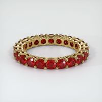 3.96 Ct. Ruby, Yellow Gold wedding band