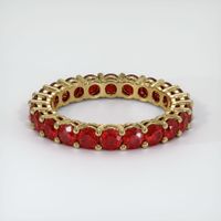 18K Yellow Gold Ruby Eternity Wedding Band Image
