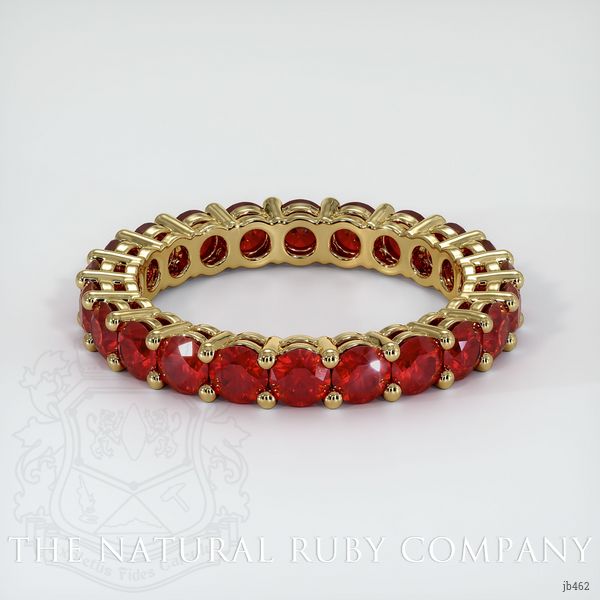 18K Yellow Gold Ruby Eternity Wedding Band