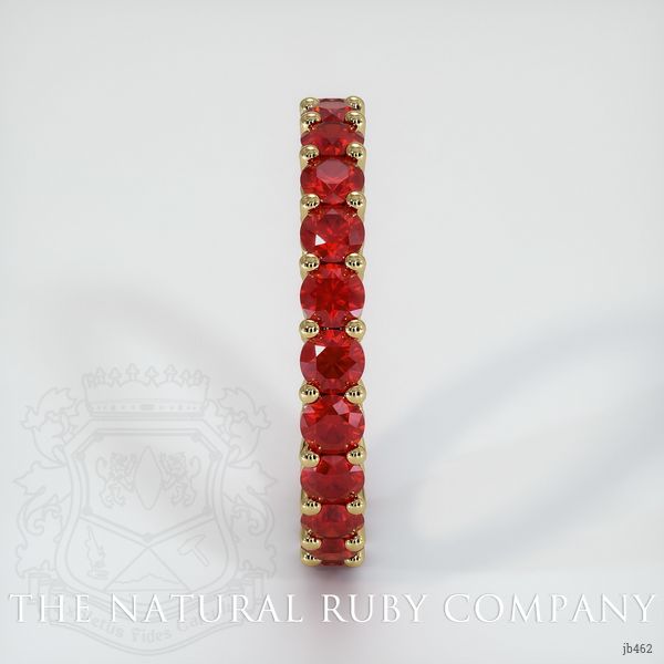 18K Yellow Gold Ruby Eternity Wedding Band
