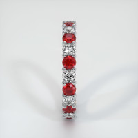 Platinum 950 Ruby and Diamond Eternity Wedding Band Image