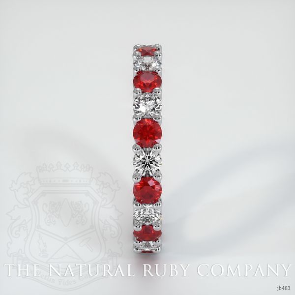 Platinum 950 Ruby and Diamond Eternity Wedding Band