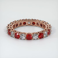 14K Rose Gold Eternity Wedding Band Video