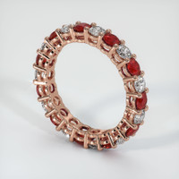 14K Rose Gold Eternity Wedding Band Image