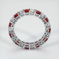 18K White Gold Ruby and Diamond Eternity Wedding Band Image
