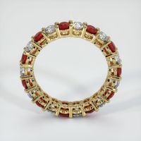 14K Yellow Gold Ruby and Diamond Eternity Wedding Band Image