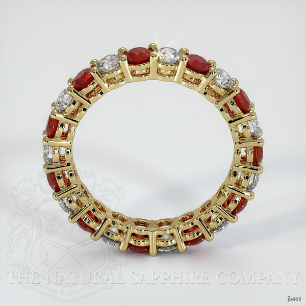 14K Yellow Gold Ruby and Diamond Eternity Wedding Band