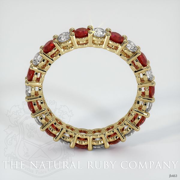 14K Yellow Gold Ruby and Diamond Eternity Wedding Band