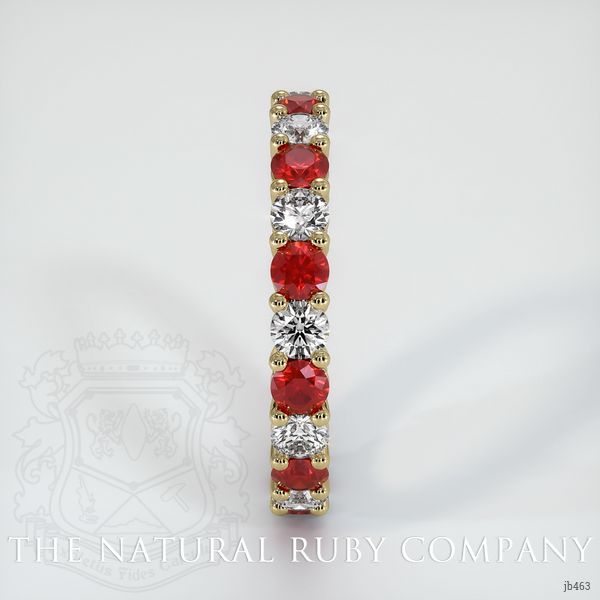 14K Yellow Gold Ruby and Diamond Eternity Wedding Band