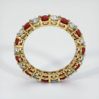 18K Yellow Gold Ruby and Diamond Eternity Wedding Band Image