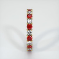 18K Yellow Gold Ruby and Diamond Eternity Wedding Band Image