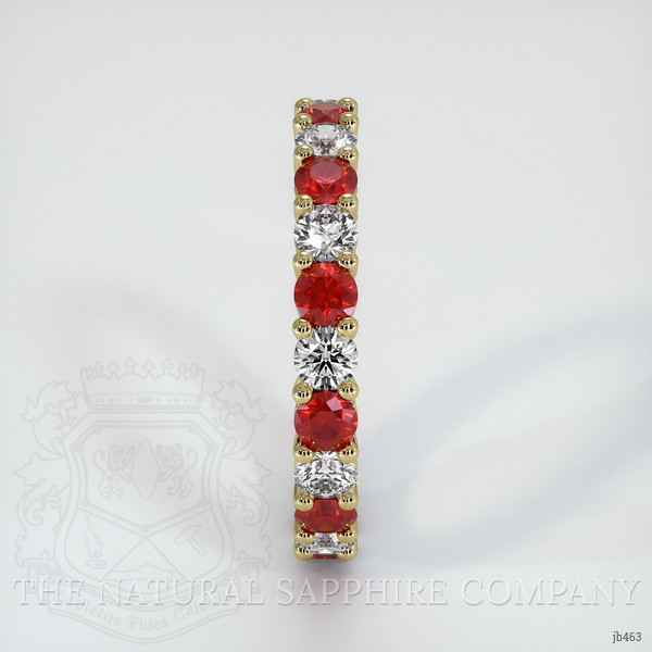 18K Yellow Gold Ruby and Diamond Eternity Wedding Band