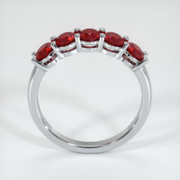 Platinum 950 Ruby Prong Wedding Band Image