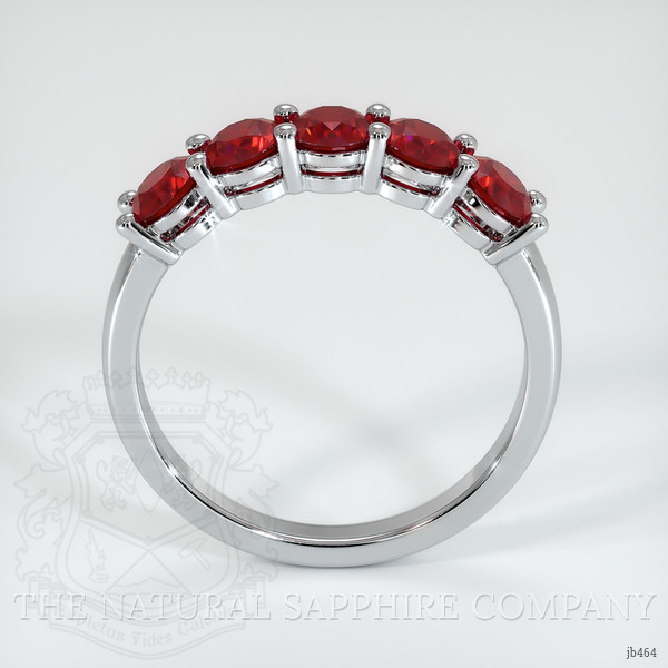 Platinum 950 Ruby Prong Wedding Band