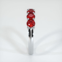 Platinum 950 Ruby Prong Wedding Band Image
