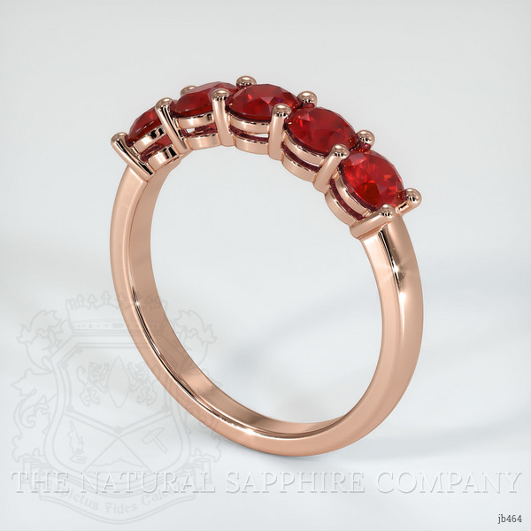14K Rose Gold Ruby Prong Wedding Band