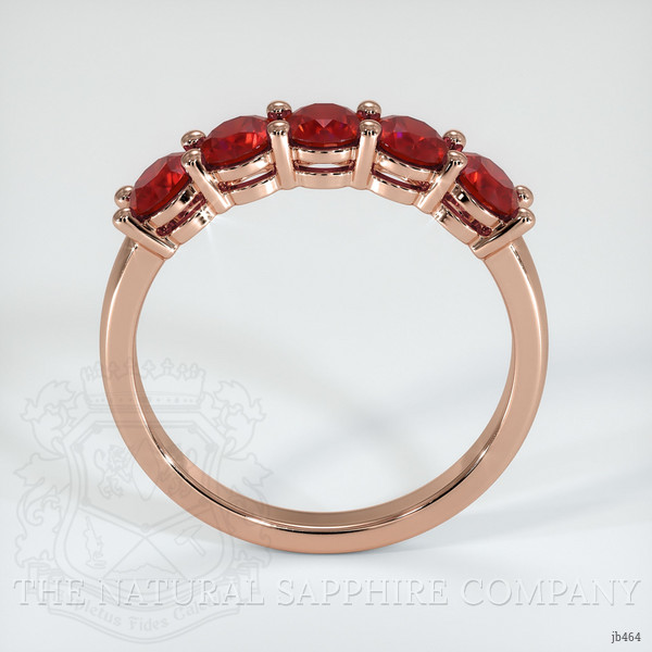 14K Rose Gold Ruby Prong Wedding Band