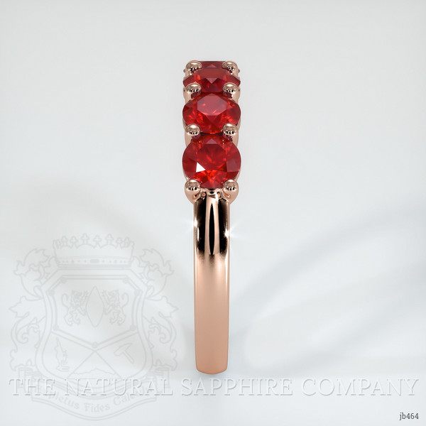 14K Rose Gold Ruby Prong Wedding Band