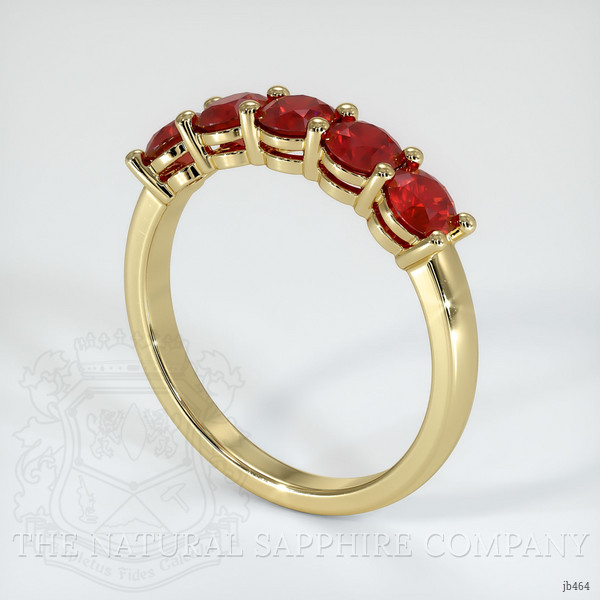 14K Yellow Gold Ruby Prong Wedding Band