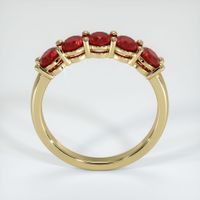 14K Yellow Gold Ruby Prong Wedding Band Image