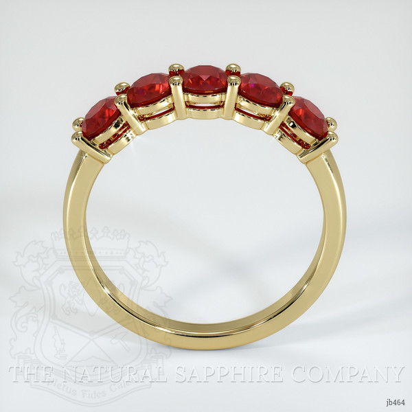 14K Yellow Gold Ruby Prong Wedding Band
