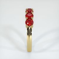14K Yellow Gold Ruby Prong Wedding Band Image