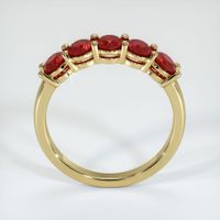 18K Yellow Gold Ruby Prong Wedding Band Image