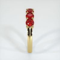 18K Yellow Gold Ruby Prong Wedding Band Image