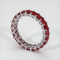 Platinum 950 Ruby Eternity Wedding Band Image